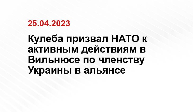 Кулеба призвал НАТО к активным действиям в Вильнюсе по членству Украины в альянсе